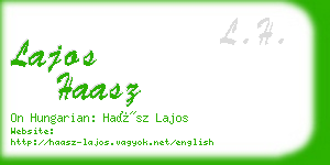 lajos haasz business card